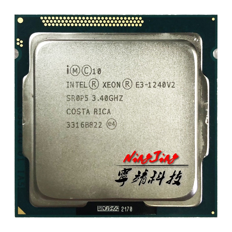 หน่วยประมวลผล CPU Intel Xeon E3-1240 v2 E3 1240v2 E3 1240 v2 3.4 GHz 8M 69W LGA 1155 N4KT
