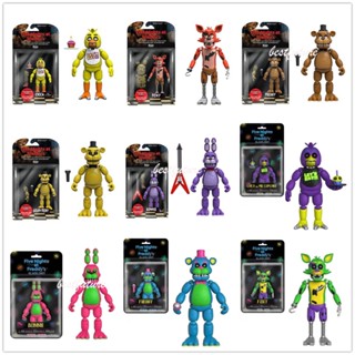 ฟิกเกอร์ Five Nights At Freddys Fnaf Bonnie Foxy Chica Ferddy PVC ของเล่นสําหรับเด็ก