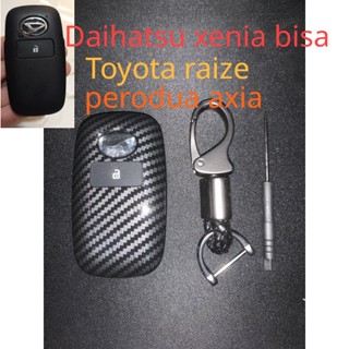 Daihatsu ใหม่ เคสพวงกุญแจรถยนต์ คาร์บอนไฟเบอร์ ABS สําหรับ Toyota Veloz 2022 Veloz 2021 Raize Avanza perodua axia 2022 2023