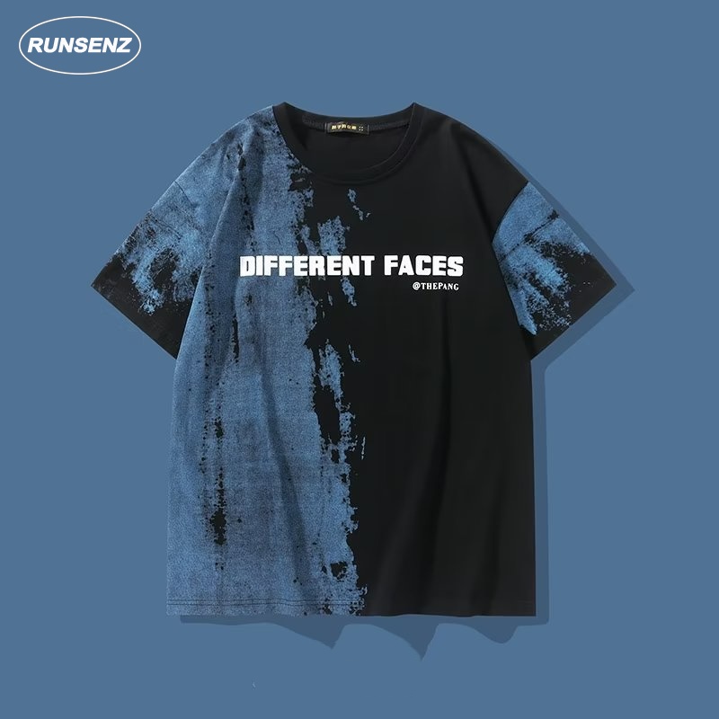 เสื้อยืดลําลอง คอกลม แขนสั้น ผ้าฝ้าย ทรงหลวม โอเวอร์ไซซ์ ไฮเอนด์ แฟชั่นสําหรับผู้ชาย XXL-8XL