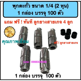 Power Tools พุกตะกั่วขนาด 1/4" (2 หุน) 1 กล่อง บรรจุ 100 ตัว (แถม ฟรี ลูกยางสายเกจ)