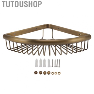 Tutoushop Corner Shower Caddy Brass Rust Proof Shower Shelves for Indoor