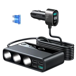 JOYROOM JR-CL06 154W ที่ชาร์จ ในรถยนต์แบบหลายพอร์ต 3in1 5 USB port +1type-c port หัวชาร์จรถ3ช่อง