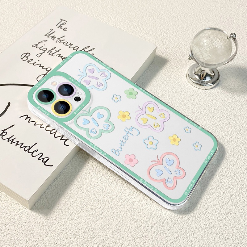 เคส OPPO Reno8 5G Reno11 Pro 8T Reno 10 Pro+ 7 6 8 Pro 8T T Z 7Z 8Z ปลอก OPPO Reno 3 4 5 6Z 4Z 4G 2F Reno7 Reno5 Reno6 Lite ฝาครอบดอกไม้ใสนุ่ม