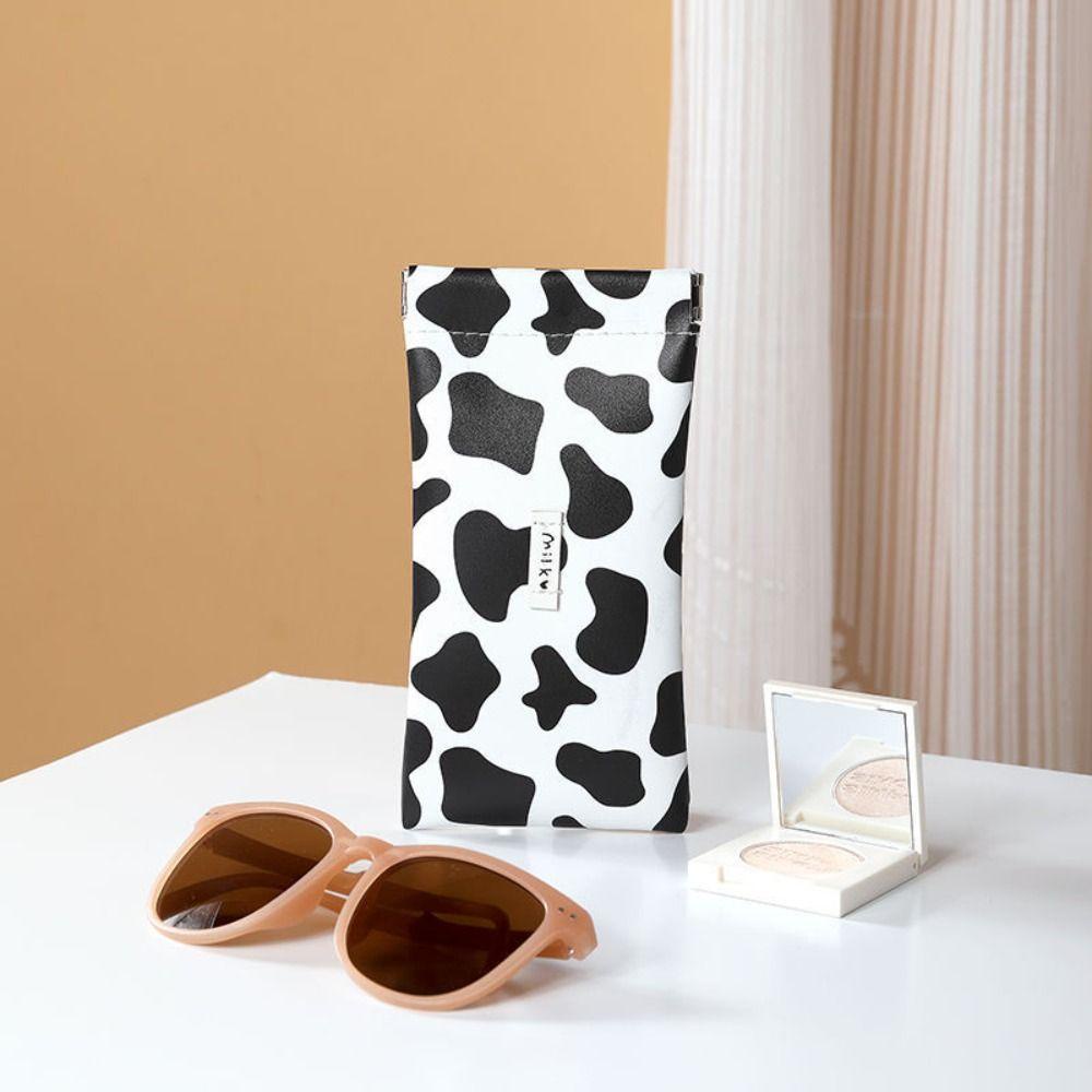 QQMALL กล่องเคสหนังนิ่ม ลายการ์ตูนน่ารัก ปิดอัตโนมัติ สําหรับผู้ชาย และผู้หญิง สําหรับใส่แว่นตา