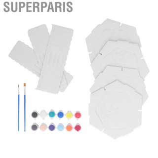 Superparis Space Papercraft Kit  Eco Friendly 3D Space Papercraft 12 Pigments Nylon Brush  for DIY