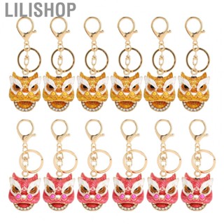 Lilishop Lion Dance Keychains  Rhinestone Keychain Multipurpose  for Wallet