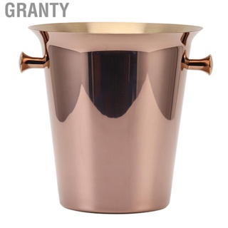 Granty 5L  Ice Bucket with Handles Stainless Steel Beer   Cooling Tub for Home Bar Cafe Beach Party