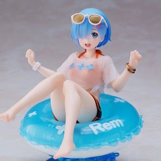 ตุ๊กตาฟิกเกอร์ อนิเมะ Re:Zero Rem (Swimming Pool Party Ver.) in Swim Ring 10 ซม.