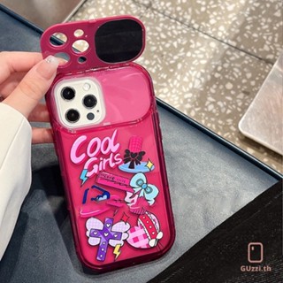 เคสโทรศัพท์มือถือแบบนิ่ม TPU กันกระแทก ลายการ์ตูน พร้อมกระจก ฝาพับ สําหรับ เคสไอโฟน11 เคสไอโฟน 14 13 Pro Max 12 Pro Max 11 Pro Max