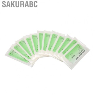 Sakurabc 12pcs Suture Practice Thread Individual Package Nylon Suturing Practice Thread Set with Curved