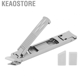 Keaostore  Ultra Thin Portable Foldable Stainless Steel Curved Slanted Double Ended Nail Clipper Nail Trimmer Tool Z