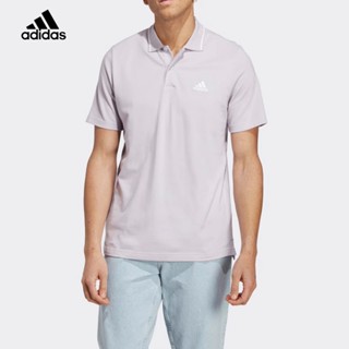 Adidas เสื้อโปโลแขนสั้น ผ้าฝ้ายถัก ปักลายโลโก้ สําหรับผู้ชาย IC9316