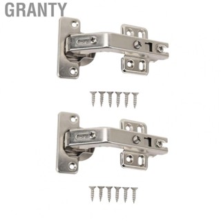 Granty Frameless Cabinet Hinges  Cold Rolled Steel Nickel Plated Finish Silent Motion Hydraulic Shock Absorption Adjustable Cabinet Hinges  for Cabinet