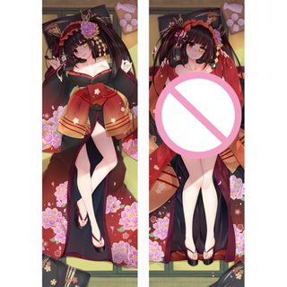 ปลอกหมอนอิง พิมพ์ลายการ์ตูน Tokisaki Kurumi Dakimakura 3 มิติ สําหรับตกแต่งบ้าน