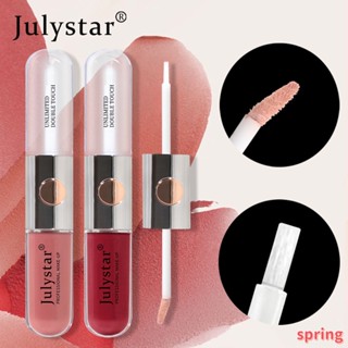 2 In 1 JULYSTAR ลิปกลอส เคลือบริมฝีปาก ไม่จางหาย และไม่ติดถ้วย ลิปกลอส กันน้ํา กันเหงื่อ ลิปกลอส เครื่องมือความงาม