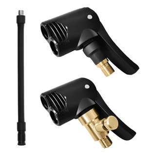 3pcs Adapter Brass Bicycle Air Chuck Easy Inflation American French Standard With Inflator Tube Tire Valve Connector