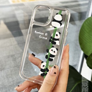 เคสซิลิกาเจล ลายแพนด้า หน้าไม้ไผ่ สําหรับ Xiaomi Redmi Note 10 Lite 11 11E Pro Pro+ 11R 11S 11SE 11T 12 Plus 9 Pro Max 9s 4G 5G