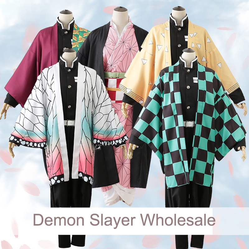 เสื้อคลุม ชุดกิโมโน คอสเพลย์อนิเมะ Demon Slayer Kamado Nezuko Kimetsu no Yaiba