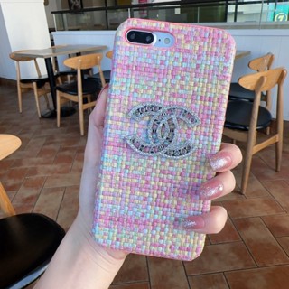 เคส chanel เคส iphone 14 เคสโทรศัพท์มือถือ ลายสาน หลากสี สําหรับ iphone 13 14 11 12 pro max mini xr xs max 7 8 plus 6s