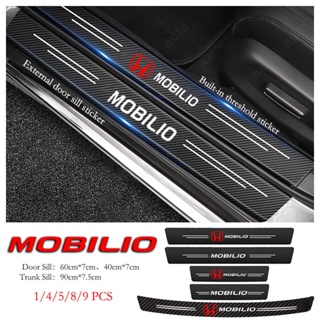 สติกเกอร์คาร์บอนไฟเบอร์ ป้องกันรอยขีดข่วน สําหรับติดขอบประตูรถยนต์ Honda Mobilio G1 GB1 2 G2 DD4 DD5