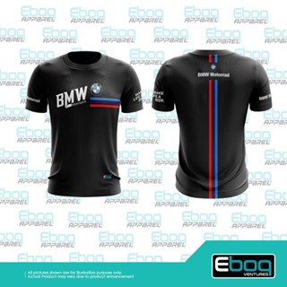 เสื้อกีฬาแขนสั้น ลายทีม BMW MOTORRAD 08 Black Sublimation AA Microfiber Eboq Jersi BMW