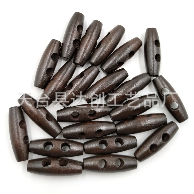 กระดุมไม้ กันลม ผ้าวูล แบบสองรู สี่สี สําหรับเด็ก 50 ชิ้น ต่อถุง - รูปที่ 5