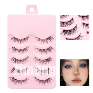 พร้อมส่ง ใหม่ ขนตาปลอม แบบนิ่ม ลายการ์ตูนอนิเมะ 5 คู่
