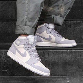 Air Jordan 1 High Premium WMNS AJ1 Taro Powder Purple Grey AH7389-101 รองเท้า สําหรับผู้ชาย ผู้หญิง