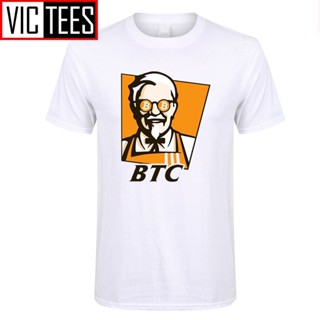 เสื้อยืด ผ้าฝ้าย พิมพ์ลาย Bitcoin Btc Original Recipe Funny Kfc ขนาดใหญ่ สําหรับผู้ชาย