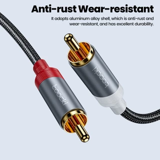 Toocki RCA สายเคเบิลแจ็คเสียง 3.5 มม. เป็น 2RCA ตัวผู้ สําหรับสมาร์ทโฟน เครื่องขยายเสียง โฮมเธียเตอร์ กล่องทีวี PC HiFi AUX