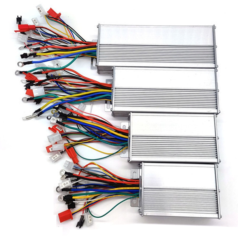 36/48/60/64V 350 W/450 W/500 W/600 W/800 W/1000 W/1200 W DC มอเตอร์ไร้แปรงควบคุมความเร็วสําหรับรถจักรยานไฟฟ้า E-bike Controller E-Scooter Part