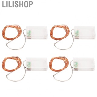 Lilishop 4pcs  String Lights 5.3m 52pcs Lamp Beads Warm Lighting  Powered