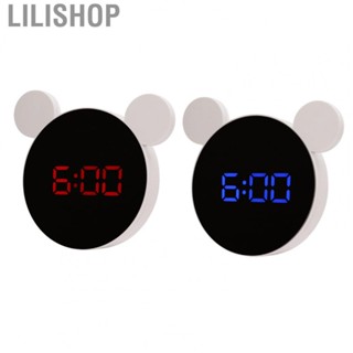 Lilishop Mirror Alarm Clock Night Mode  Snooze Function Cute Look Mirrored Digital Alarm Clock for Kids for Home