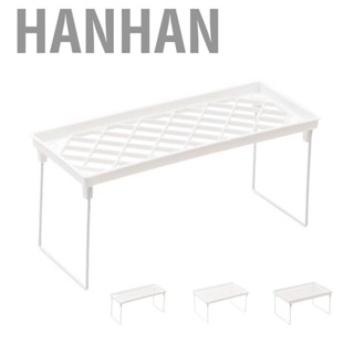 Hanhan Dormitory Storage Shelf Strong PP Metal Foldable Design Simple Style Desktop Display Shelf for Home Dormitory Office