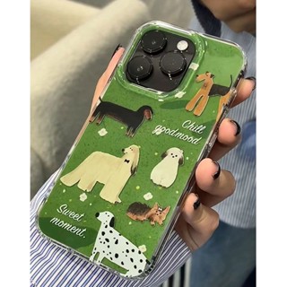 เคสโทรศัพท์มือถือแบบใส กันกระแทก ลายสุนัขหญ้า สําหรับ iPhone 14promax 11 xr 12 13pro xsmax UNTP