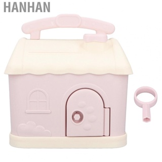 Hanhan Cartoon House  Bank Lovely Pink House Bank Plastic Kids
