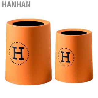 Hanhan Open Top Trash Can  Thick Hidden Garbage Bag Orange Mini Trash Can  for Living Room