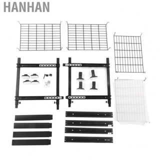 Hanhan 2 Tier Sliding Pull Out Drawer Organizer  Space Saving Robust 2 Tier Pull Out Cabinet Organizer Mute Guide  for Pans