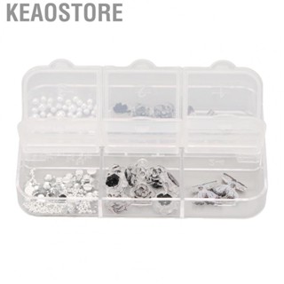 Keaostore Nail Charms Set  Butterfly Shape Black White Manicure Charms Transparent  for Travel