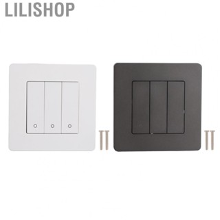 Lilishop 3 Gang Smart Control Panel  Intelligent Control Panel Timing Function Rebound Type AC100‑240V with Screws for Household Use