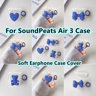 【คุณภาพสูง】เคสหูฟัง แบบนิ่ม ประดับโบว์ สามมิติ สําหรับ SoundPeats Air 3 SoundPeats Air 3