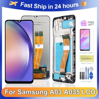 หน้าจอสัมผัส LCD 6.5 นิ้ว พร้อมกรอบ สําหรับ Samsung Galaxy A03 A035F A035M