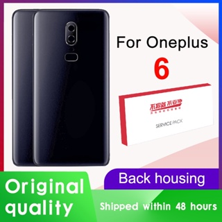 ของแท้ ฝาครอบแบตเตอรี่ ด้านหลัง พร้อมโลโก้ แบบเปลี่ยน สําหรับ Oneplus 6 One plus 6