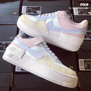 มาใหม่!Af1 Air force 1 รองเท้าผ้าใบ สีมาการอง แฟชั่นสําหรับผู้หญิง #Md24 MCY8