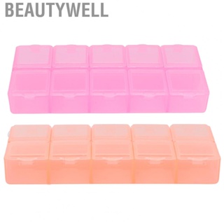 Beautywell Tackle Box Organizer  Bead Containers Wide Application 10 Compartments Multifunction Durable  for Travel for Office for Home