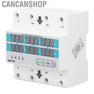 Cancanshop Voltage Protective Device  Wide Application 220V Auto Reset 3 Phase Adjustable Voltage Protector Smart   for Factory