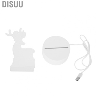 Disuu Night Lamp Three Dimensional Deer Table  USB Night Light Bedroom Bedside G