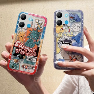 ขายดี เคสโทรศัพท์มือถือนิ่ม แบบใส ป้องกันเลนส์ ลายการ์ตูนรูปปั้น INFINIX NOTE 30 4G X6833B 30 5G X6711 30 Pro 30i 4G INFINIX Note30 Note30i