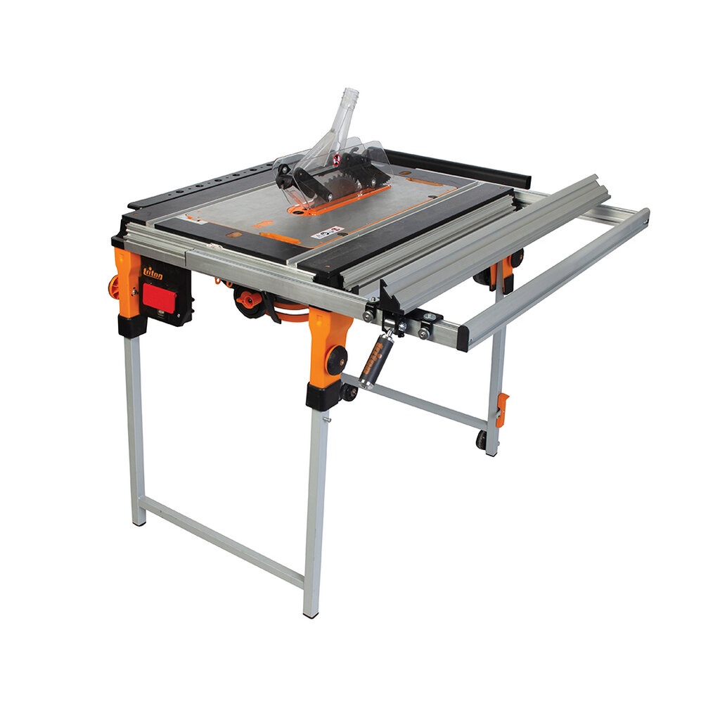เซทโต๊ะงานไม้ อเนกประสงค์ และโต๊ะเลื่อยวงเดือน 10 นิ้ว Triton TWX7 Workcenter &amp; Contractor Saw Module Kit | Triton Tools